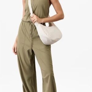 ATHLETA Flex Jumpsuit - NWT XLT Olive Green